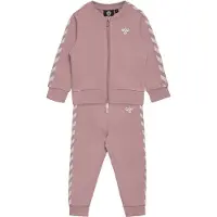 Hummel Sweatset - HMLBille - Rosa m. Vit - - 1 år (80) - Sweatset