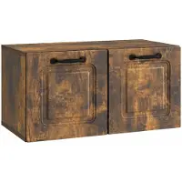 vidaXL Väggmonterad TV-bänk Rökt ek 59,5 x 31 x 30 cm Konstruerat trä