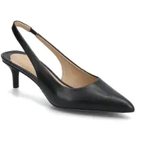 Ralph Lauren för kvinnor. 802P09033001 Lolah II pumps i svart läder (40), Hud, Karta, 3 till 5 cm, 5 till 8 cm, Ingen, Casual, Klassi
