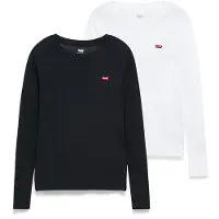 Levi's T-shirt 'Essential Long Sleeve Tee (2-Pack)' röd / svart / vit