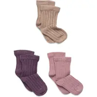 Minymo Strumpor - Rib - 3-Pack - Orchid Haze - - 15/18 - Strumpor