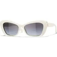 Chanel Minimalistiska Trendiga Mångsidiga Fjärilsolglasögon Unisexsolglasögon CH5481H-1255S6 Basic Packaging-Eyeglass Case+Box,56mm,White