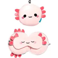 Relaxeazzz Resekudde och ögonmask Axolotl Maddie