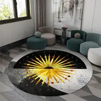 Karpetti 3D Vortex Optisk Illusion Mattor Fälla Områdesmatta Halkfri Rund Matta Stora Mattor för Vardagsrum Soffa Virvel Tvättbar Matta 40X40cm