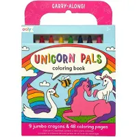 Ooly Färgkritor m. Målarbok - Carry Längs - Unicorn Vänner - - One Size - Färgset