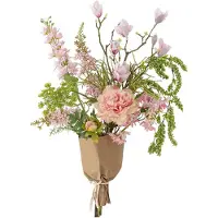 Bloomingville Breeze bukett rosa konstgjorda blommor