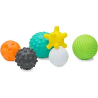 Infantino Textured Multi Ball Set - Toy for Sensory Exploration and Engagement fr ldrarna 6 mnader och upp p 6 stycken