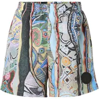 Carlo colucci Badshorts 'Fin' ljusblå / grå / ljusgrön / svart