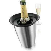 VacuVin Active Cooler Champagne Elegant, Glasflaska, Vin, Rostfritt stål, Monokromatiskt, 5 min, 1 styck