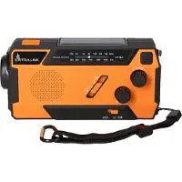 24hShop Nödradio med vev och solcell / 4000 mAh powerbank / krisradio / beredskapsradio med ficklampa och SOS-larm