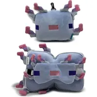 Puckator Relaxeazzz Minecraft Axolotl Formad Plysch Resekudde & Ögonmask