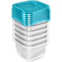 Keeeper förvaringsbox “fredo fresh” 90 ml fyrkantig blå (botten transparent) lock blå med hörnflik – 1 st