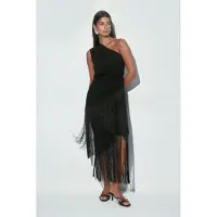 Gina Tricot  - Fringe skirt - kjolar - Svart - XS - Dam
