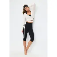 Gina Tricot  - Cropped yoga wrap cardigan - koftor & cardigans - Vit - S - Dam