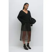 Gina Tricot  - Sheer skirt - kjolar - Svart - 38 - Dam