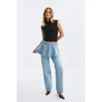 Gina Tricot  - Denim mini skirt - jeanskjolar - Blå - M - Dam