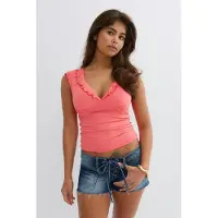Gina Tricot  - 14+ frill top - toppar - Orange - S - Dam
