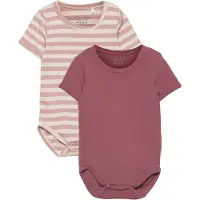 Minymo Bodies k/ä - 2-pack - Violet Ice - - 56 - Body K/Ä