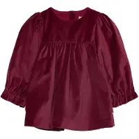 Wheat Klänning - Velour - Elvira - Ruby Röd - - 1 år (80) - Klänning