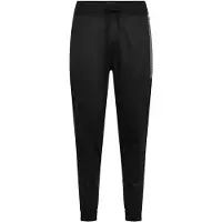 BOSS Cotton-terry tracksuit bottoms with logo and stripe
