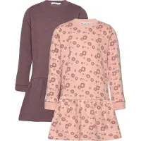 Minymo Sweatklänning - 2-pack - Misty Rose - - 8 år (128) - Klänning