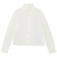 Creamie Skjorta - Vävd - Cloud m. Broderi Anglaise - - 6 år (116) - Skjorta