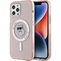 Karl Lagerfeld IML Choupette MagSafe-fodral för iPhone 12/12 Pro - rosa