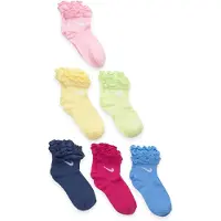 Nike Ankelstrumpor - 6-pack - Levande Rosa m. Krås - - 23,5/27 - Strumpor