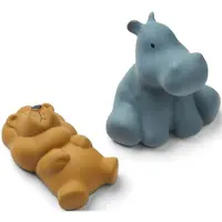 Liewood Badleksaker - 2-pack - Vikky - Safari/Whale Blue Mix - - One Size - Badleksaker