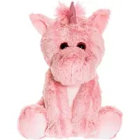 Teddykompaniet Gosedjur - Liten Enhörning - 20 cm - Rosa - - One Size - Gosedjur