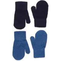CeLaVi Vantar - Ull/Nylon - 2-pack - Bright Cobalt/Marinblå - - 3-6 år (98-116) - Vantar