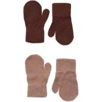 CeLaVi Vantar - Ull/Nylon - 2-pack - Tortoise Shell/Beige - - 1-2 år (80-92) - Vantar