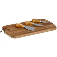 Alpina Skärbräda Alpina för servering av ost 32x17,5 cm + 3 knivar