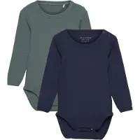 Minymo Bodies l/ä - 2-pack - Goblin Blue - - 50 - Body L/Ä