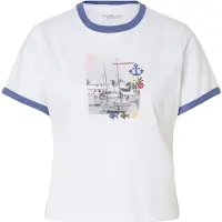 Abercrombie & Fitch T-shirt 'COASTAL BEATNIK SKIMMING BOAT' oliv / rosa / svart / vit