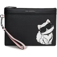 Karl Lagerfeld Clutchväska 'Ikon Choupette' svart