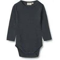 Wheat Body l/ä - Ull - Lucca - Marinblå - - 1½ år (86) - Body L/Ä