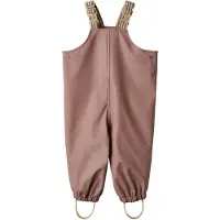 Wheat Regnbyxor m. Hängslen - PU - Charlo - Dusty Lilac - - 74 - Regnbyxor