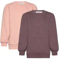 Minymo Tröja - 2-pack - Misty Rose - - 8 år (128) - Sweatshirt