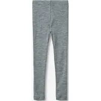 Wheat Leggings - Ull - Agi - Melange Grey - - 10 år (140) - Leggings - Ull