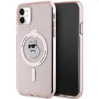 Karl Lagerfeld IML Choupette MagSafe-fodral för iPhone 11 / Xr - rosa