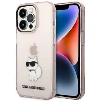 Karl Lagerfeld Ikonik Choupette-fodral för iPhone 14 Pro Max - rosa