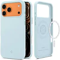 Spigen iPhone 17 Pro Max Silicone Fit MagFit Skal - Ljusblå