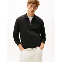 Tommy Hilfiger Interlock Regular Fit Pikétröja Med Lång ärm