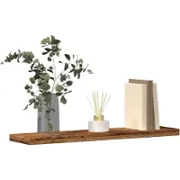 vidaXL Vägghyllor 4 st åldrat trä 60x20x1,5 cm konstruerat trä