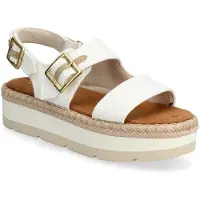 Toms Giana Textil Dam Vit Strand Sandaler