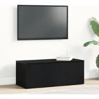 vidaXL TV-bänk Svart ek Trä Medium Rektangulär Modern
