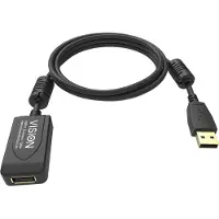 Vision Professional - USB-förlängningskabel - USB (hane) till USB (hona) - USB 2.0 - 5 m - aktiv booster (inmatningsledning) - svart