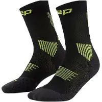 Cep Core Run Socks Mid Cut 5.0, löparstrumpor, dam, svart/grön
