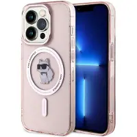 Karl Lagerfeld IML Choupette MagSafe-fodral för iPhone 14 Pro - rosa
